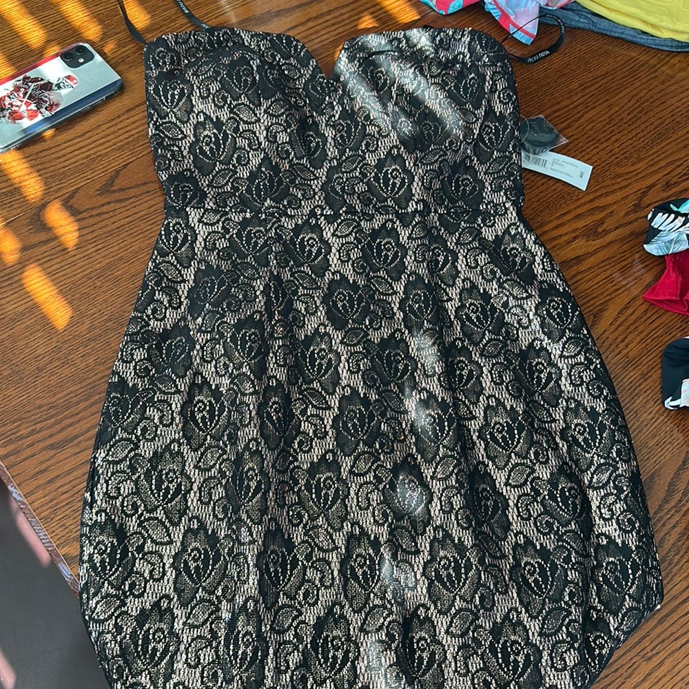 Black and rose gold dress, Bisou Bisou, New with tags